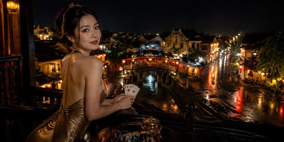 Phong cảnh đêm Hội An với ánh đèn và không khí giải trí