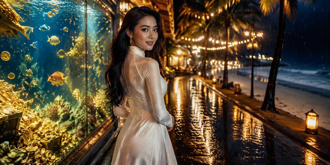 Cảnh biển Phú Quốc với người chơi thư giãn